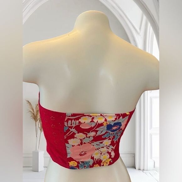 Kimchi Blue Strapless Floral & Eyelet Bustier Top - Picture 3 of 5